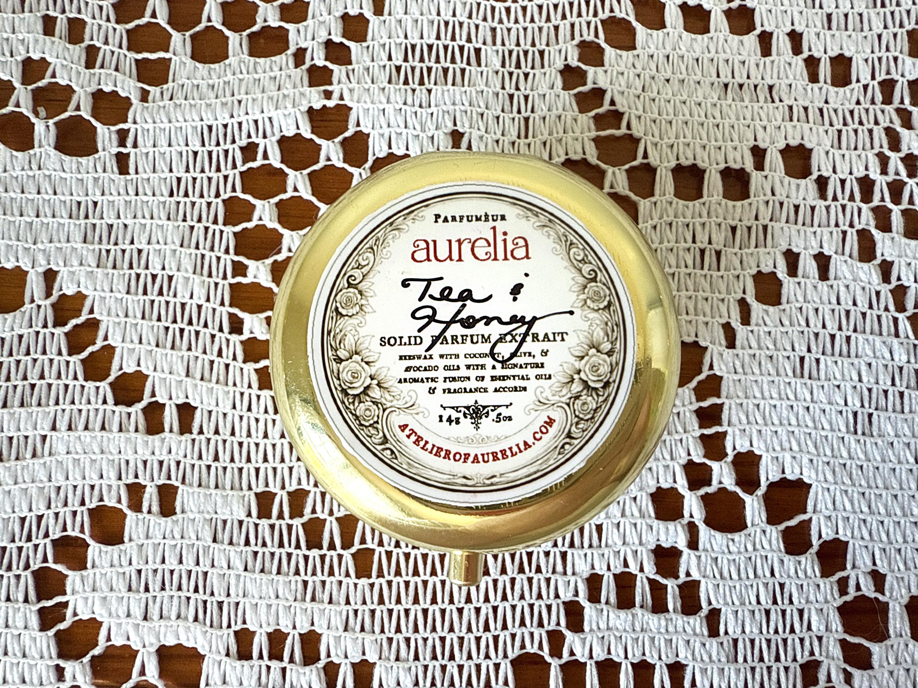 Bestselling Viral Tea & Honey by aurelia 14g Large Gold Solid Perfume (Solid Parfum Extrait)