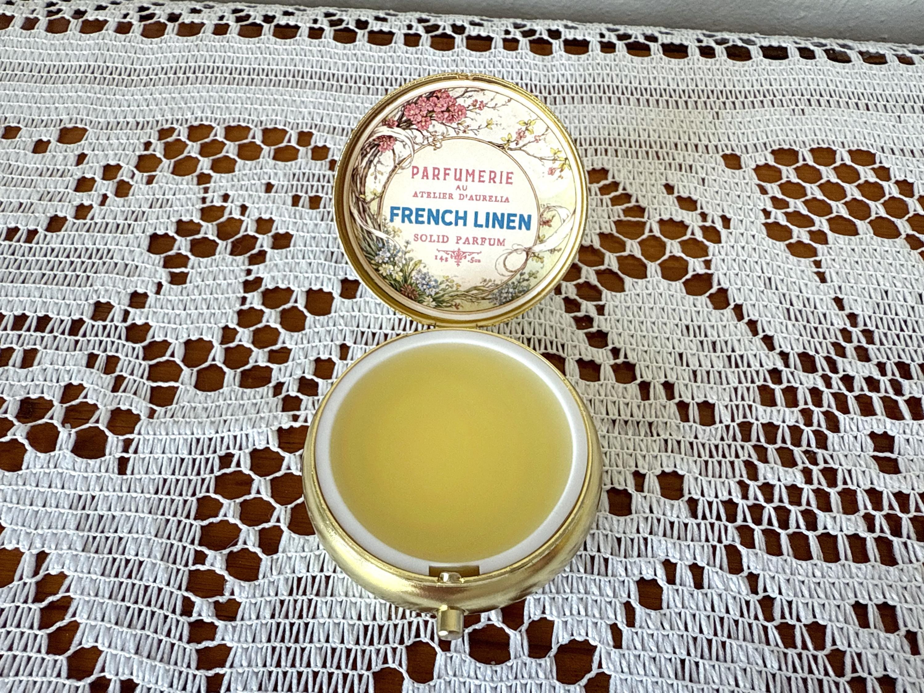 French Linen by aurelia 14g Large Gold Solid Perfume (Solid Parfum Extrait)
